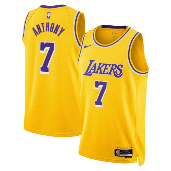 Los Angeles Lakers Trikot Carmelo Anthony 7 Nike 2022-23 Icon Edition Gold Swingman - Herren